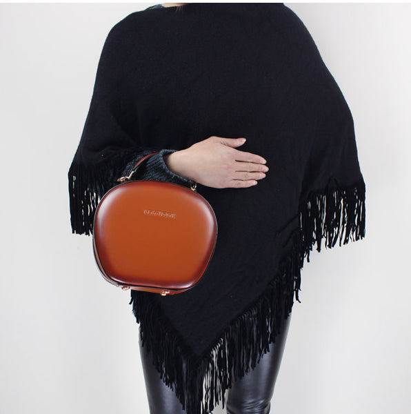 Leather handbag shoulder bag brown black for women leather crossbody bag - EverHandmade