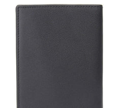 Vintage Mens Leather Small Slim Passport Wallets Bifold Long Wallet For Men
