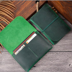 Vintage Brown Leather Men's Long Passport Wallet Black Travel Wallet Card Wallet For Men