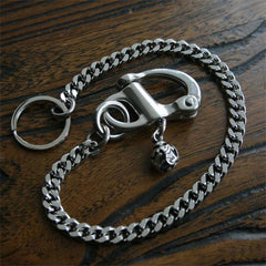 Handmade Solid Stainless Steel Wallet Chain Cool Punk Rock Biker Trucker Wallet Chain Trucker Wallet Chain for Men