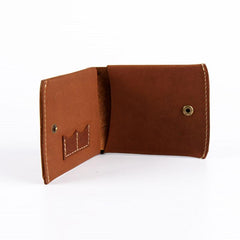 Handmade Vintage Leather Men Small Bifold Wallet billfold Wallet for Men