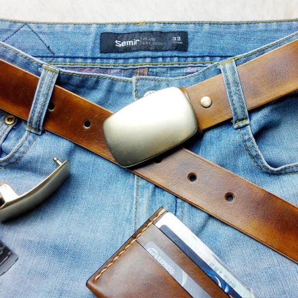 Handmade Vintage Leather Mens Belt Leather Belt for Men