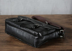 Handmade Vintage Leather Mens Cool Shoulder Bag Messenger Bags Cycling Bag for men