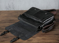 Handmade Vintage Leather Mens Cool Shoulder Bag Messenger Bags Cycling Bag for men