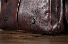 Handmade Vintage Leather Mens Cool Shoulder Bag Messenger Bags Cycling Bag for men