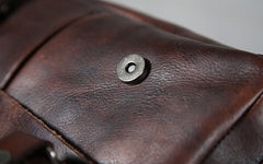 Handmade Vintage Leather Mens Cool Shoulder Bag Messenger Bags Cycling Bag for men
