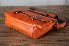 Handmade Vintage Leather Mens Cool Shoulder Bag Messenger Bags Cycling Bag for men