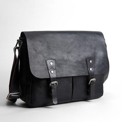 Handmade Vintage Leather Mens Cool Shoulder Bag Messenger Bags Cycling Bag for men