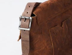 Vintage Leather Mens Cool Shoulder Bag Messenger Bag Bike Bag Cycling Bag for men
