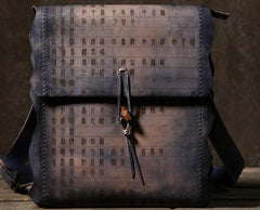 Handmade Vintage Leather Mens Cool Shoulder Bags Messenger Bags Cycling Bags for men