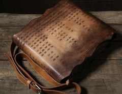 Handmade Vintage Leather Mens Cool Shoulder Bags Messenger Bags Cycling Bags for men