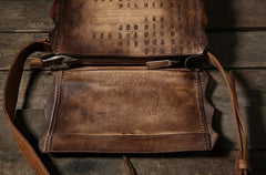 Handmade Vintage Leather Mens Cool Shoulder Bags Messenger Bags Cycling Bags for men