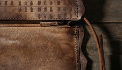 Handmade Vintage Leather Mens Cool Shoulder Bags Messenger Bags Cycling Bags for men