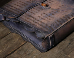 Handmade Vintage Leather Mens Cool Shoulder Bags Messenger Bags Cycling Bags for men