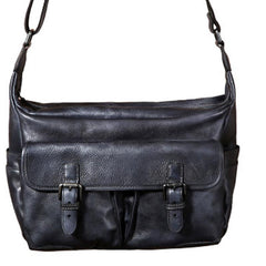 Vintage Leather Mens Cool Shoulder Bag Messenger Bag Bike Bag for men