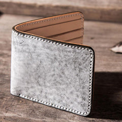 Handmade Vintage Leather Mens Small Wallet Bifold billfold Wallet for Men