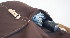 Handmade Womens Canvas Leather Backpack Hiking Backpack Travel Backpack for Women