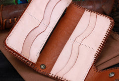 Handmade leather American horses biker trucker eagle wallet leather chain men Black Tooled wallet
