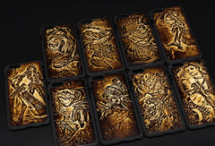 Handmade Zed LOL_League-of-legends carved leather plastic phone case iphone custom phone case