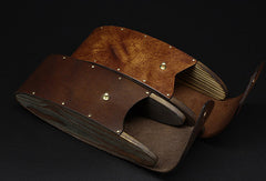 Handmade Vintage leather glasses case  wood glasses box,handmade retro glasses box,eyeglass case - EverHandmade