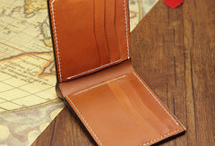 Handmade League of Legends LOL Twisted Fate carved leather custom billfold wallet for men gamers - EverHandmade