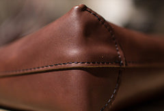 Handmade Leather big handbag dark green brown for women leather shoulder bag - EverHandmade