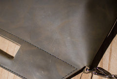 Handmade Leather big handbag dark green for women leather shoulder bag vintage