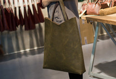 Handmade Womens Leather Large Tote bag leather Work Tote Bag for women - EverHandmade