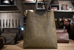 Handmade Womens Leather Large Tote bag leather Work Tote Bag for women - EverHandmade