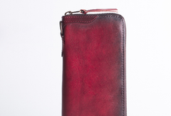 men's wallets with chains​ Leather Biker Wallet Leather Biker Chain Wallet Mens Vintage Biker Long Zip Wallet for Men