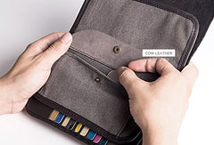 Handmade vintage long wallets leather mens zipper clutch wallet for men - EverHandmade