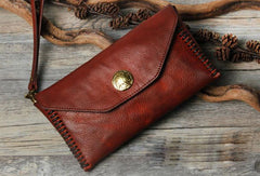 Handmade biker chain wallet long wallet leather men phone clutch vintage wallet for men - EverHandmade