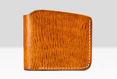 Handmade billfold wallet leather men blue green vintage wallet for men