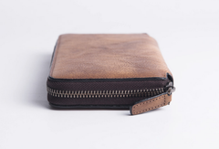 Cool Vintage Mens Leather long wallets zipper clutch wallet for men