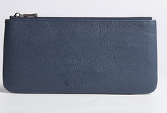 Cool slim leather mens zipper long wallet slim zipper clutch wallet for men