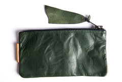 Handmade long wallet leather men phone zip clutch vintage wallet for men