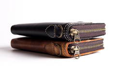wallets with chain​ Leather Biker Wallet Leather Biker Chain Wallet Mens Vintage Biker Long Zip Wallet for Men