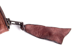 Handmade long wallet leather men phone zip clutch vintage wallet for men