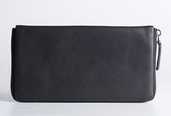 Handmade long wallet leather men phone zip clutch vintage wallet for men