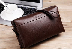 Genuine leather clutch long wallet leather men phone clutch vintage wallet for men