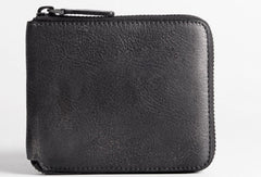Handmade billfold wallet leather men zip multi cards vintage wallet for men - EverHandmade
