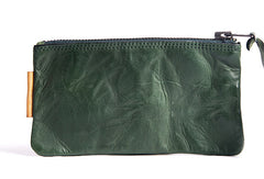 Handmade long wallet leather men phone zip clutch vintage wallet for men