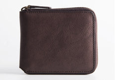Handmade billfold wallet leather men zip multi cards vintage wallet for men - EverHandmade