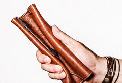 Handmade biker chain wallet leather chain wallet men Brown long wallet