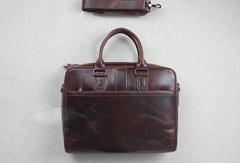 Vintage leather men Briefcase coffee shoulder laptop Briefcase vintage Briefcase