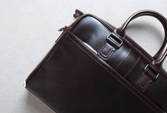 Vintage leather men Briefcase coffee shoulder laptop Briefcase vintage Briefcase