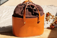 Handmade Leather bucket bag shopper bag for women leather handbag - EverHandmade