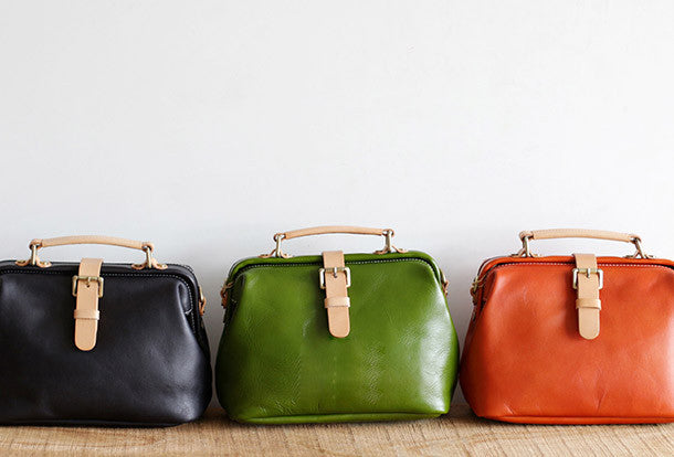 Handmade Leather doctor bag for women leather shoulder doctor bag crossbody bag - EverHandmade