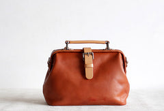 Handmade Leather doctor bag for women leather shoulder doctor bag crossbody bag - EverHandmade
