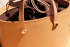 Handmade Leather bucket bag shopper bag for women leather handbag - EverHandmade